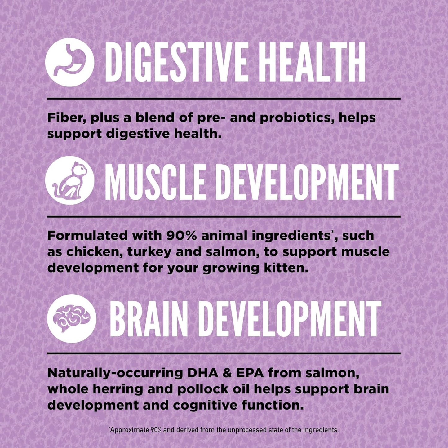 Grain Free High Protein Premium Dry Cat Food Kitten Recipe 7Lb Bag