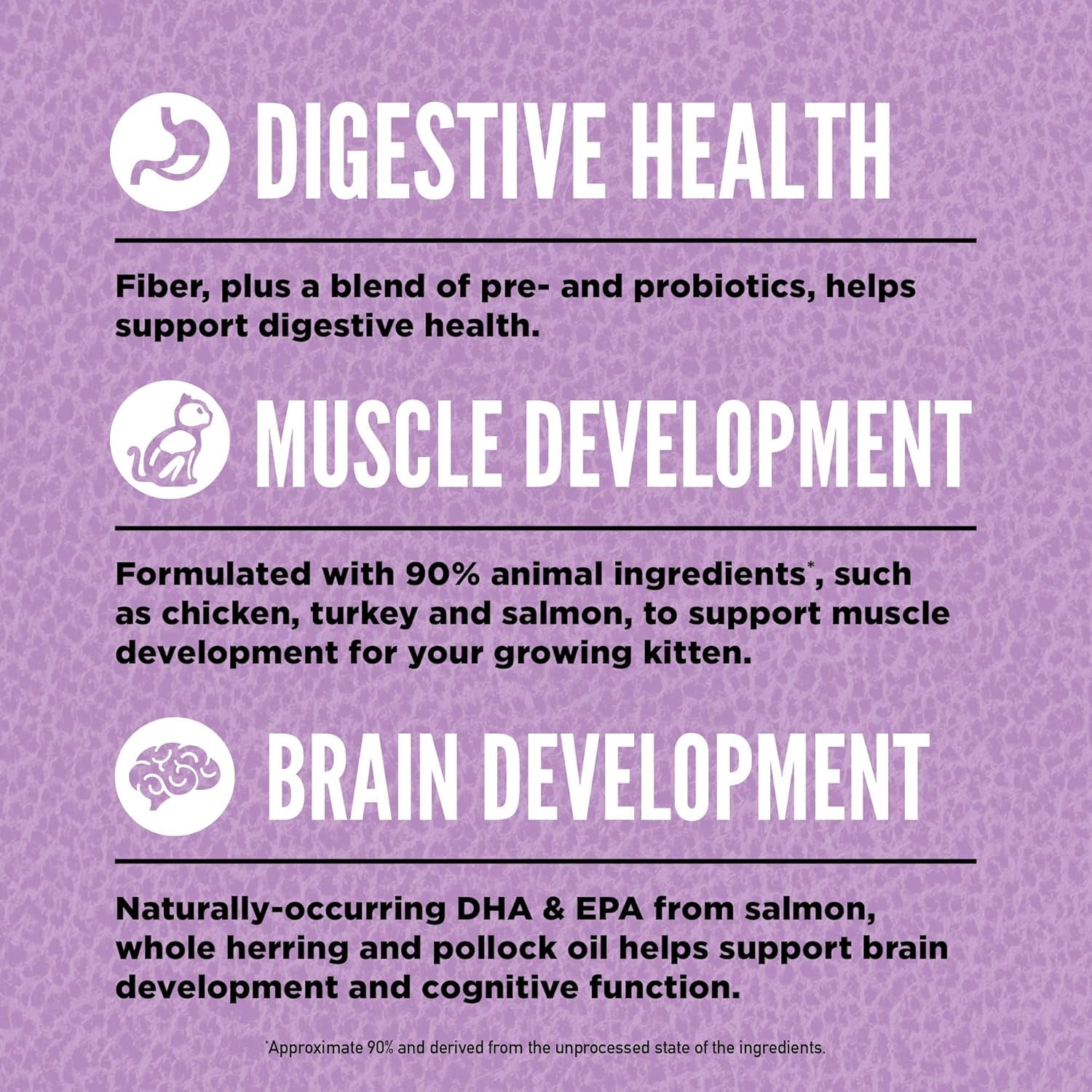 Grain Free High Protein Premium Dry Cat Food Kitten Recipe 7Lb Bag