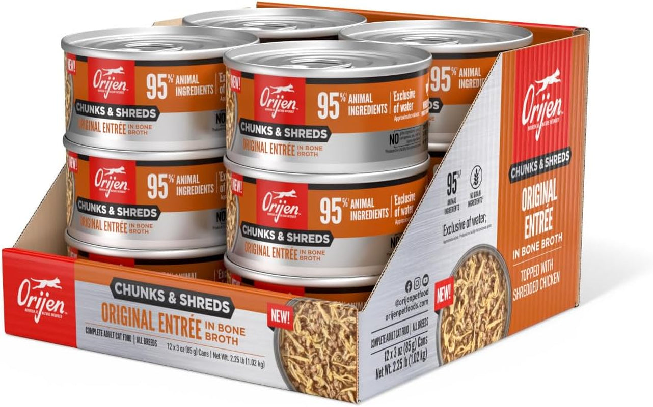 Chunks & Shreds Wet Cat Food Original Entrée 3Oz Cans (12 Count)