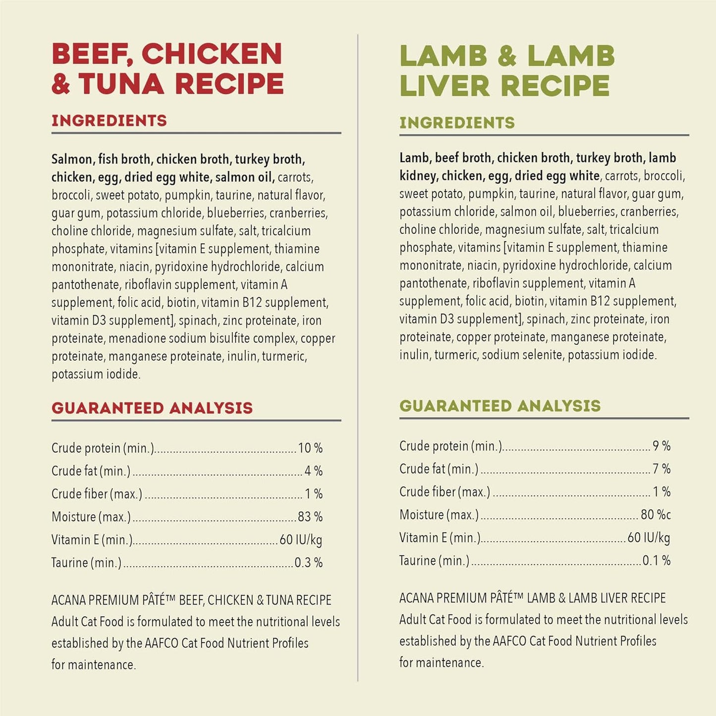 Premium Pate Wet Cat Food in Bone Broth Variety Pack: Beef Chicken & Tuna + Lamb 3Oz Cans (12 Count, 6 of Each)