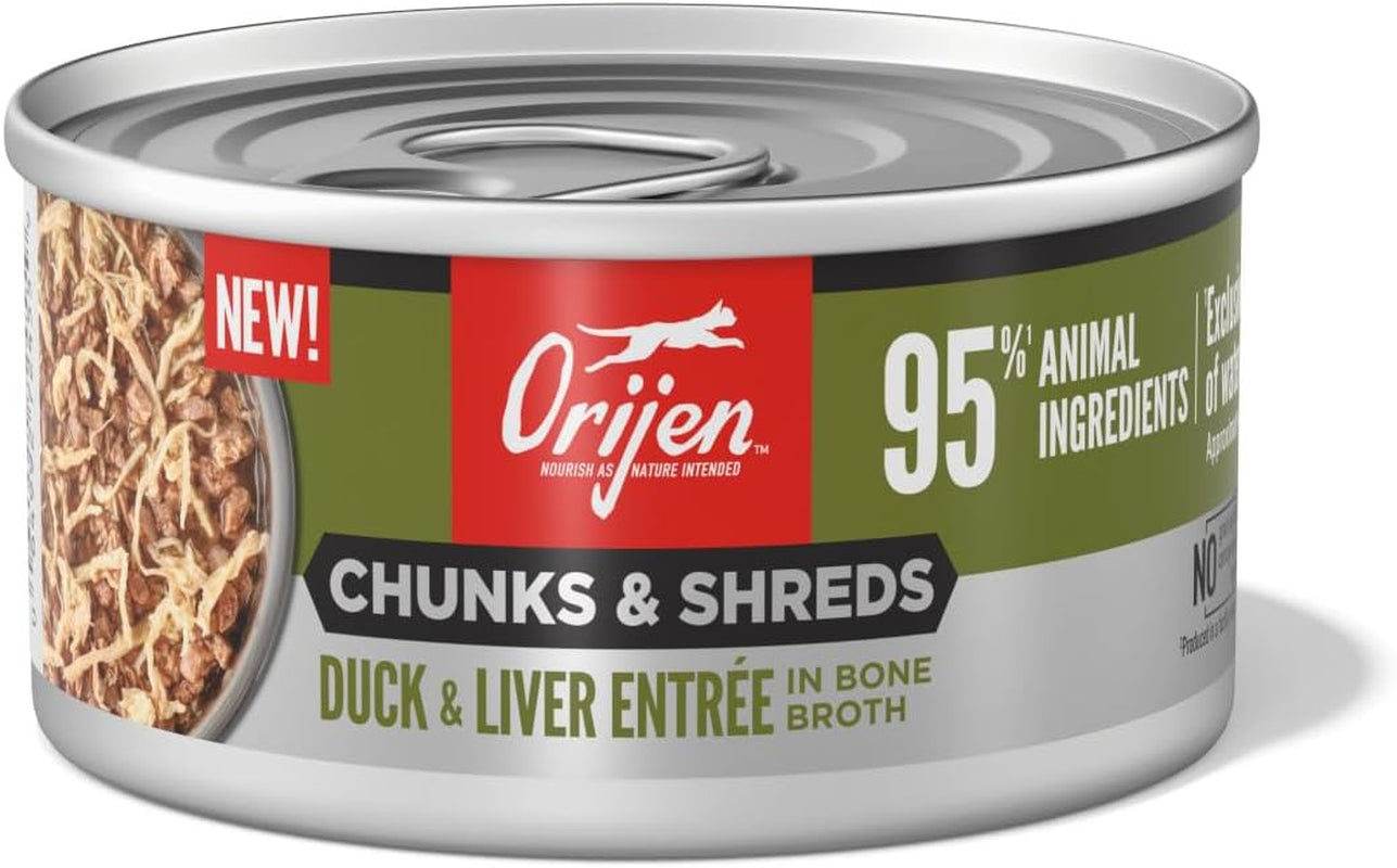 Chunks & Shreds Wet Cat Food Duck & Liver Entrée 3Oz Cans (12 Count)