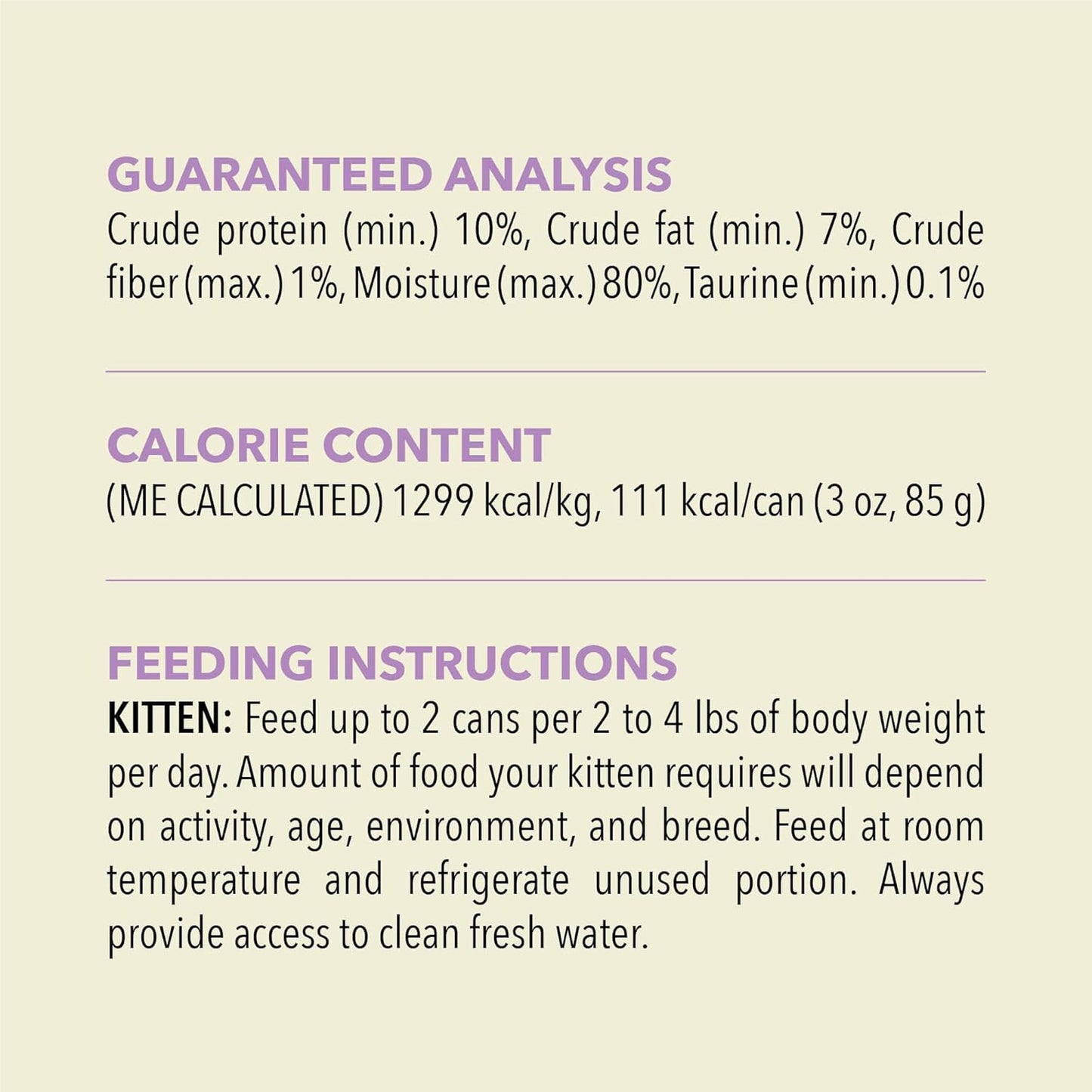 Premium Pate Kitten Wet Cat Food in Bone Broth Chicken + Tuna Recipe 3Oz Cans (24 Count)