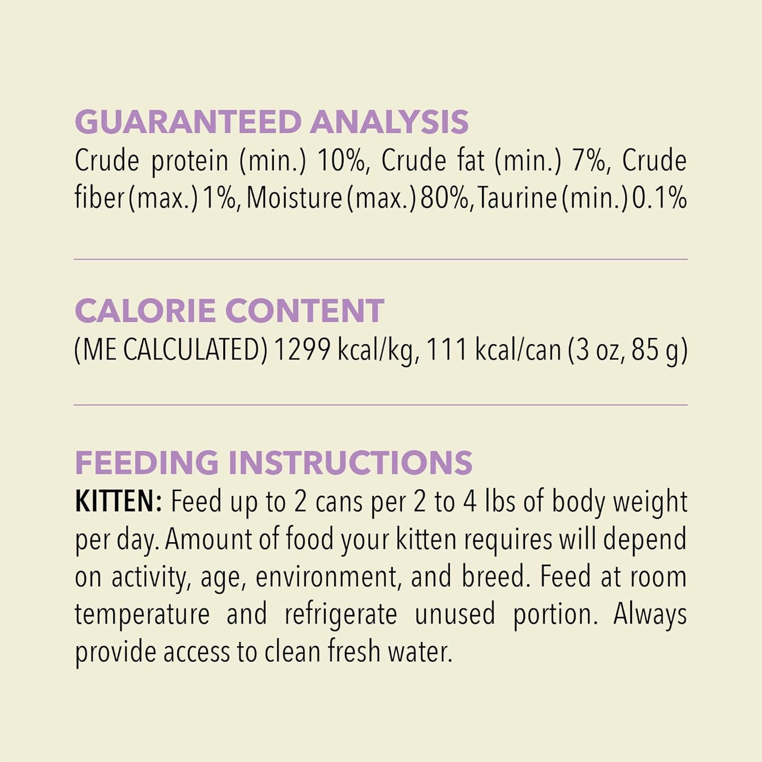 Premium Pate Kitten Wet Cat Food in Bone Broth Chicken + Tuna Recipe 3Oz Cans (24 Count)