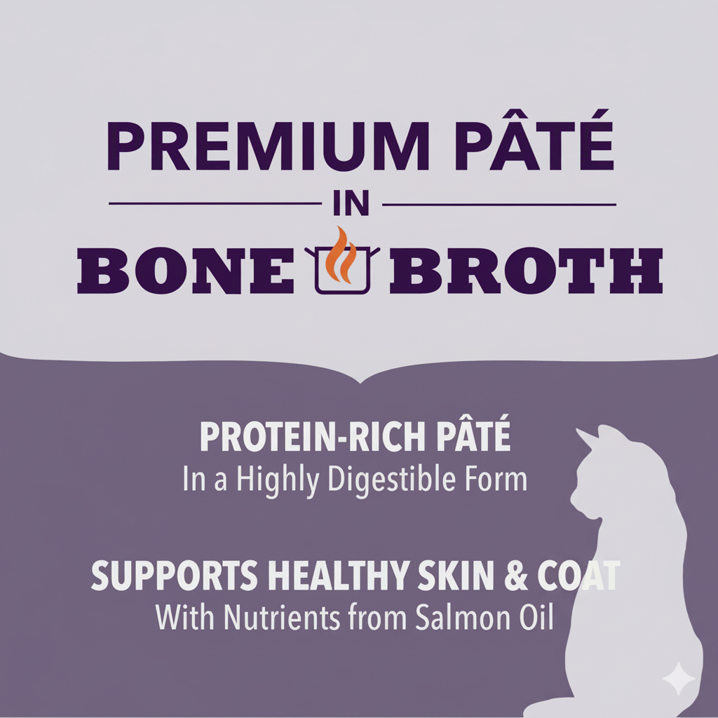 Premium Kitten Pâté Wet Cat Food with Bone Broth – Chicken & Tuna Recipe, 3oz Cans (24 Pack)