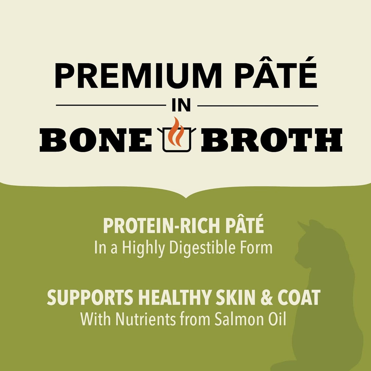 Premium Pate Wet Cat Food in Bone Broth Beef Chicken + Tuna Recipe 5.5Oz Cans (12 Count)