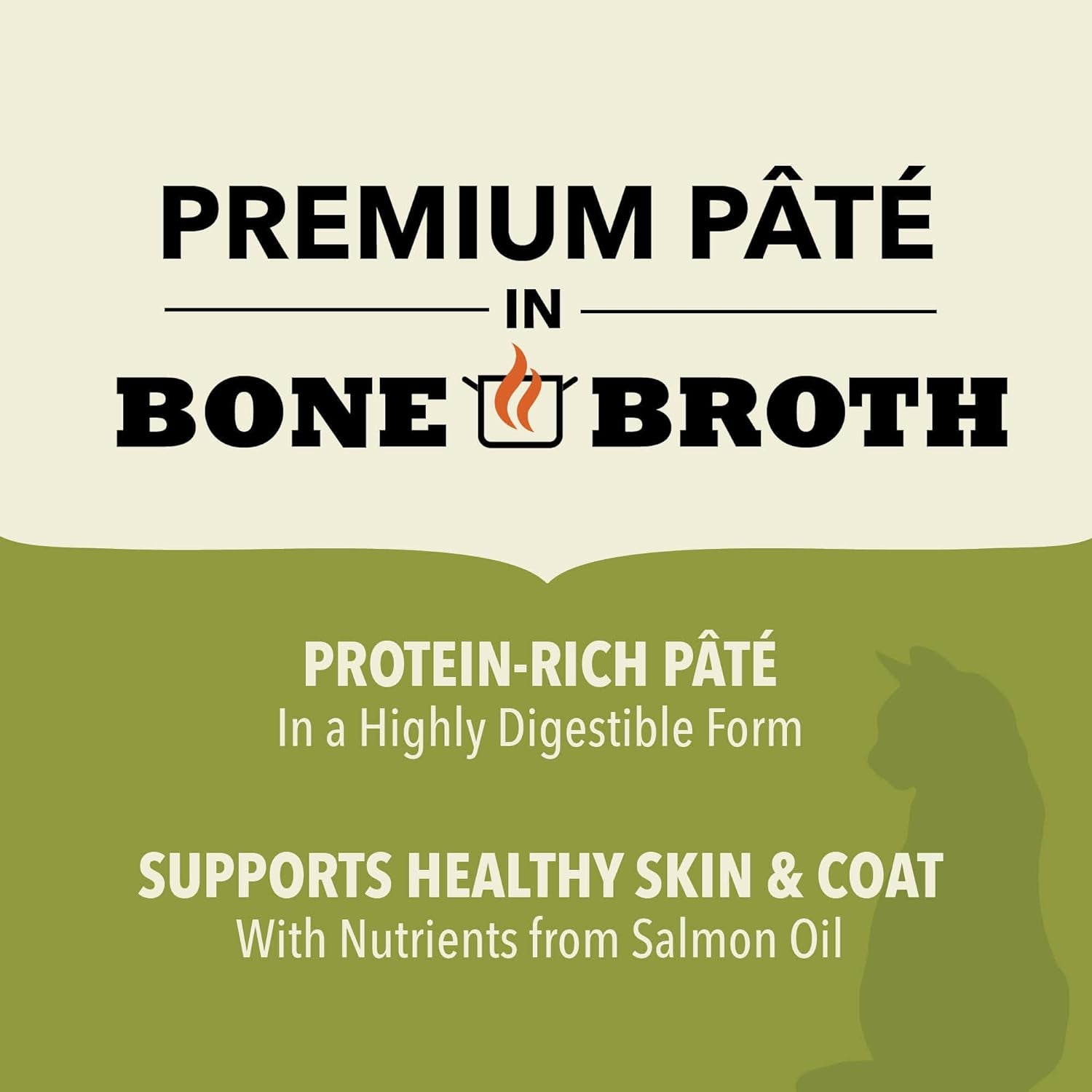 Premium Pate Wet Cat Food in Bone Broth Beef Chicken + Tuna Recipe 5.5Oz Cans (12 Count)