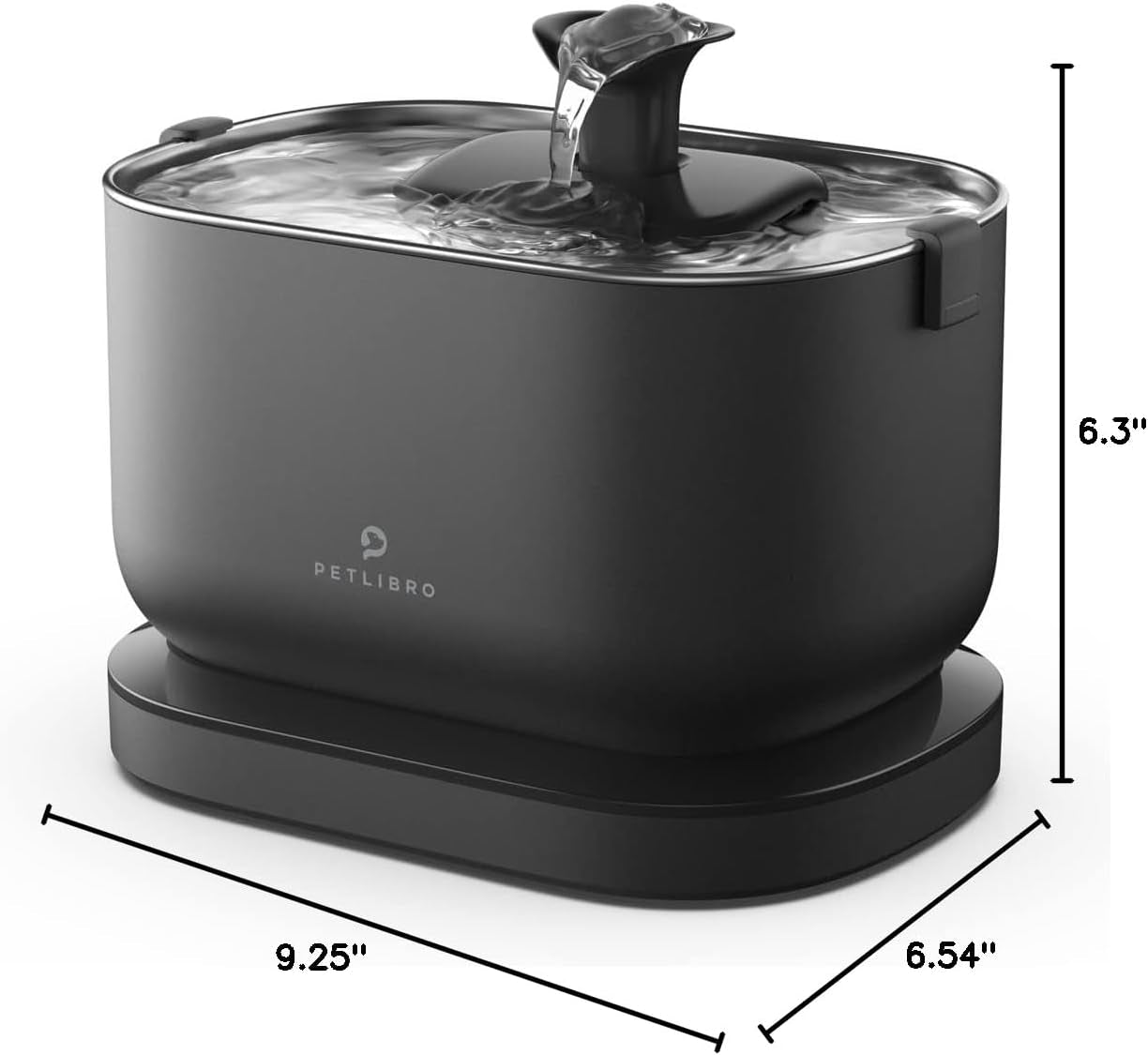 Cordless Cat Water Fountain - 2.5L Battery Operated Indoor Water Dispenser with Stainless Steel Tray, BPA-Free and Easy to Clean