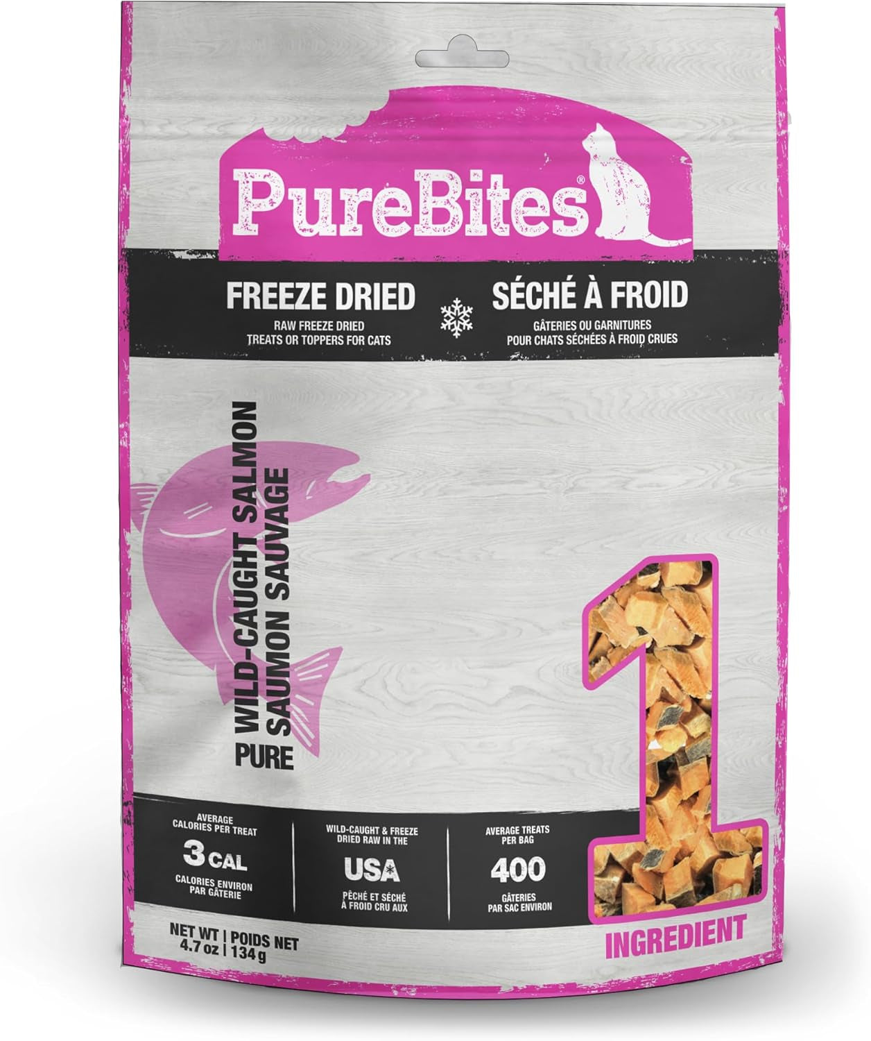 Freeze Dried Salmon Cat Treats, 4.7Oz | 134G - Jumbo Size